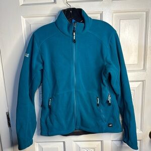 Eastern Mountain Sports Teal Full-Zip Fleece Jacket Size Medium